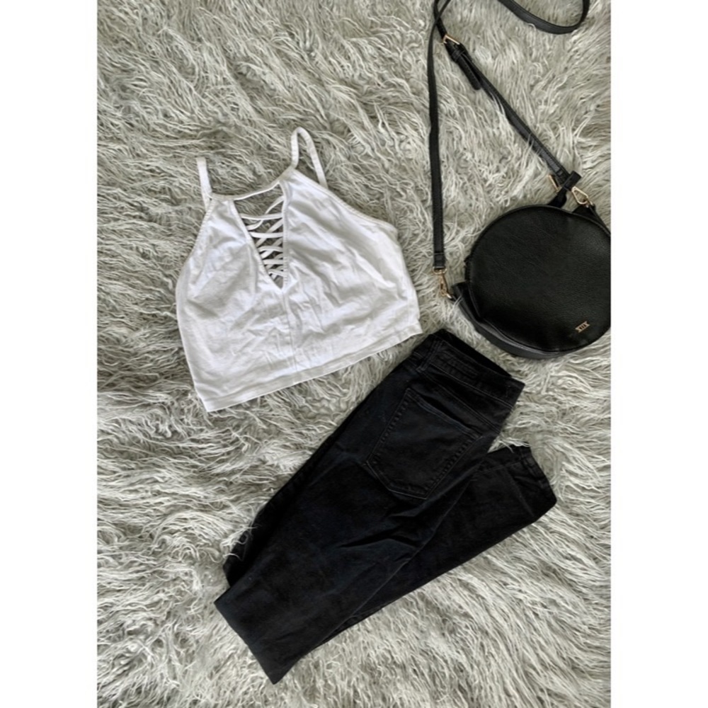 Charlotte Russe cropped halter top